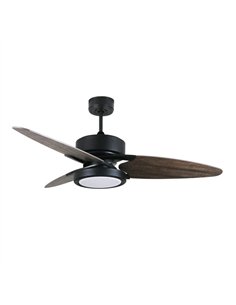 Ventilador Dc Cross 30w Negro 3 Aspas Gris/roble 6vel. 3 Colores 3250lm 132d Remoto 2