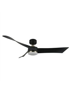 Ventilador Dc Tempel 26w Negro/cuero 3 Aspas 132d 6vel. 3000k 2