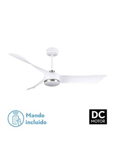 Ventilador Dc Tempel 26w Blanco/niquel 3 Aspas 132d 6vel. 3000k