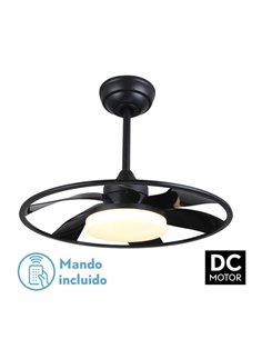 Ventilador Dc Celsius 26w Negro 6 Aspas 55d 2950lm 3000-4000-6500k 6vel. Remoto