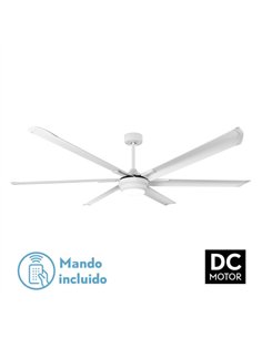 Ventilador Dc Marea 30w Blanco 6 Aspas Aluminio 198d 6vel. 3 Colores 3250lm Remoto