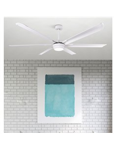 Ventilador Dc Marea 30w Blanco 6 Aspas Aluminio 198d 6vel. 3 Colores 3250lm Remoto 2