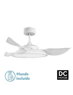 Ventilador Dc Sierra 40w Blanco 3 Aspas 107d 4400lm 6vel 3000-4000-6500k Remoto