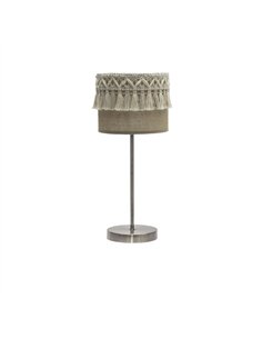 Sobremesa Ekaterina 1xe14 Cuero/saco 43x17x17 Cm Con Pasamaneria