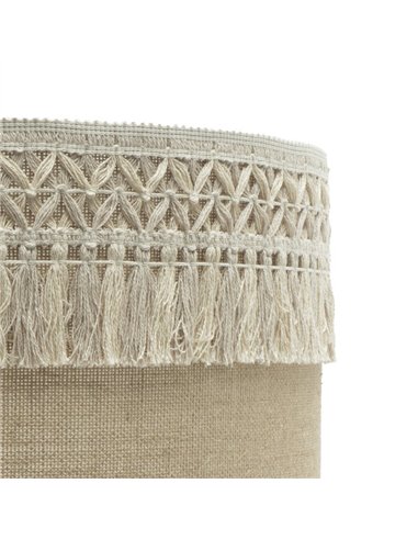 Colgante Ekaterina 3xe27 Blanco/saco Regx60x60 Cm Con Pasamaneria