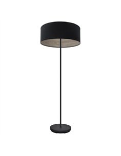 Pie Salon Tania 1xe27 Negro/negro-madera Gris 162x40x40 Cm