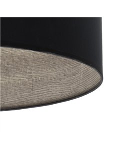 Pie Salon Tania 1xe27 Negro/negro-madera Gris 162x40x40 Cm 2