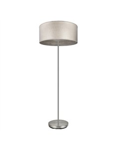 Pie Salon Tania 1xe27 Niquel/madera Gris 162x40x40 Cm