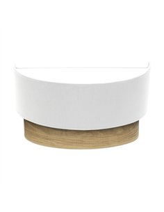 Aplique Tania 1xe27 Blanco/madera Clara 15x30x16 Cm