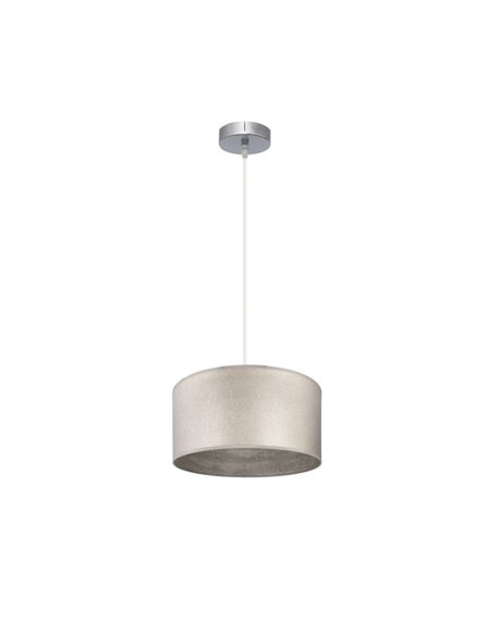 Colgante Tania 1xe27 Niquel/madera Gris Regx30x30 Cm