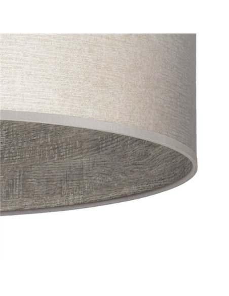 Colgante Tania 1xe27 Niquel/madera Gris Regx30x30 Cm