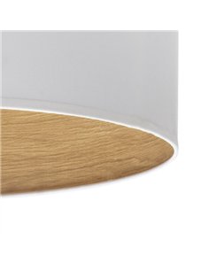 Colgante Tania 1xe27 Blanco/blanco-madera Clara Regx40x40 Cm 2