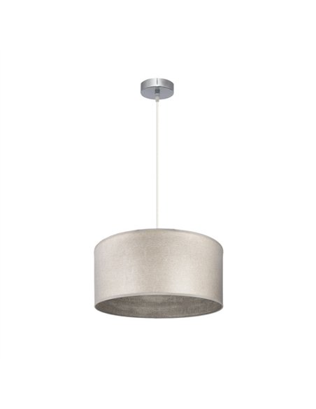 Colgante Tania 1xe27 Niquel/madera Gris Regx40x40 Cm