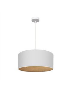 Colgante Tania 1xe27 Blanco/blanco-madera Clara Regx50x50 Cm