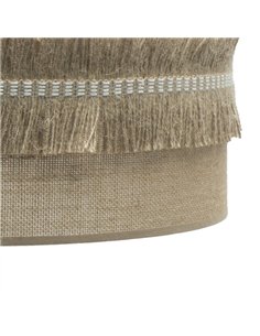 Colgante Kala 3xe27 Cuero/saco Regx60x60 Cm Con Flecos 2