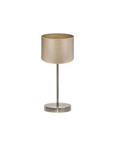 Sobremesa Tania 1xe14 Cuero/madera Clara 42x17x17 Cm