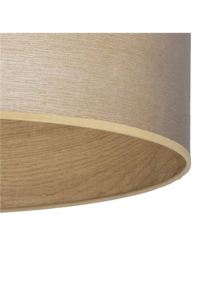 Sobremesa Tania 1xe14 Cuero/madera Clara 42x17x17 Cm