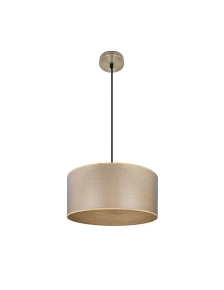 Colgante Tania 1xe27 Cuero/madera Clara Regx40x40 Cm