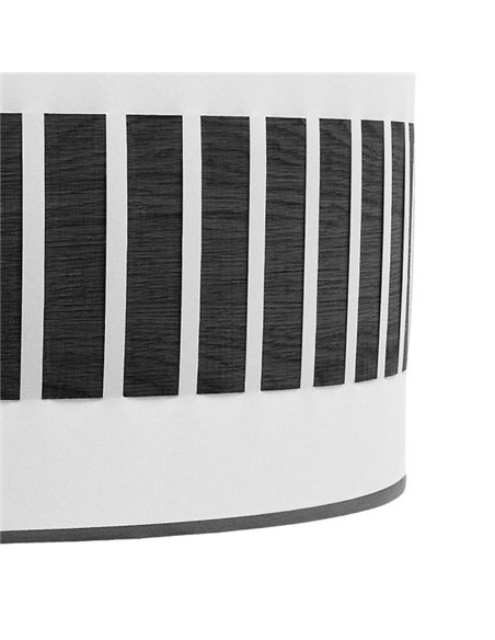 Pie Salon Ivanna 1xe27 Negro/blanco-madera Negra 163x40x40 Cm