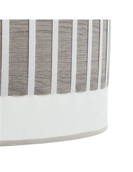 Pie Salon Ivanna 1xe27 Niquel/blanco-madera Gris 163x40x40 Cm