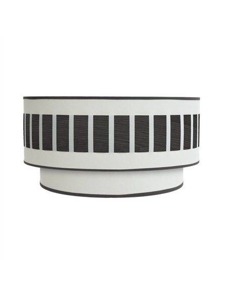 Aplique Ivanna 1xe27 Blanco-madera Negra 17x30x15 Cm