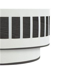 Aplique Ivanna 1xe27 Blanco-madera Negra 17x30x15 Cm 2