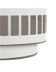 Aplique Ivanna 1xe27 Blanco-madera Gris 17x30x15 Cm 2