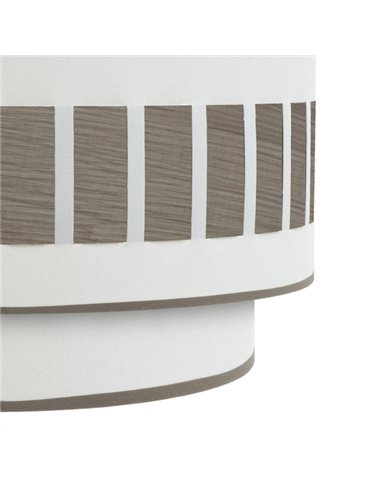 Aplique Ivanna 1xe27 Blanco-madera Gris 17x30x15 Cm