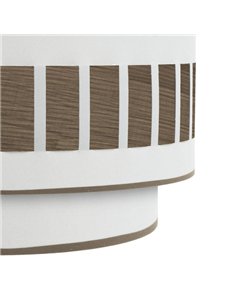 Aplique Ivanna 1xe27 Blanco-madera Oscura 17x30x15 Cm 2