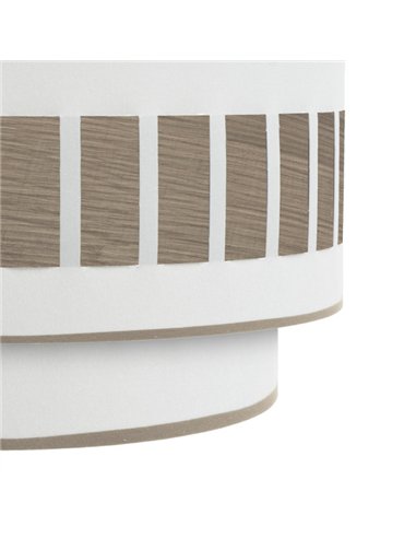 Aplique Ivanna 1xe27 Blanco-madera Clara 17x30x15 Cm