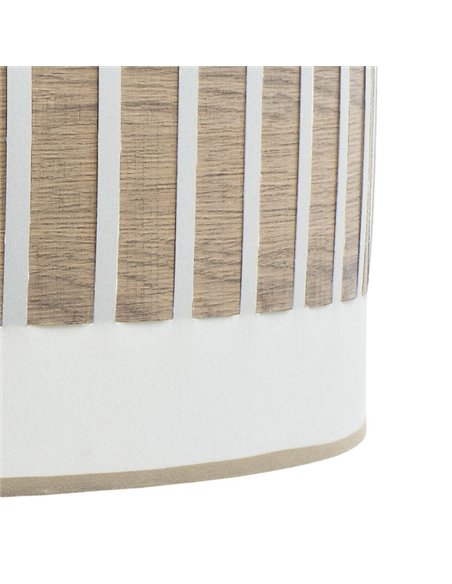 Sobremesa Ivanna 1xe14 Blanco/blanco-madera Clara 43x17x17 Cm