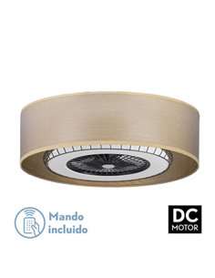 Ventilador DC Tania 72w Madera Clara 5 Aspas 6 Velocidades 3col Remoto