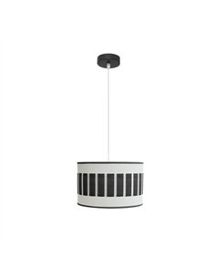 Colgante Ivanna 1xe27 Negro/blanco-madera Negra Regx30x30 Cm