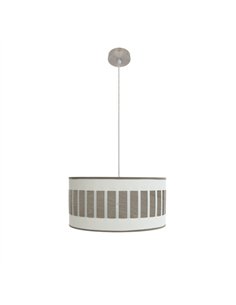 Colgante Ivanna 1xe27 Niquel/blanco-madera Gris Regx40x40 Cm