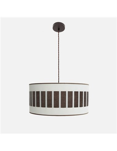 Colgante Ivanna 2xe27 Marron/blanco-oxido Regx50x50 Cm