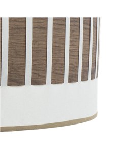 Colgante Ivanna 2xe27 Cuero/blanco-madera Oscura Regx50x50 Cm 2