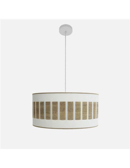Colgante Ivanna 2xe27 Blanco/blanco-madera Clara Regx50x50 Cm