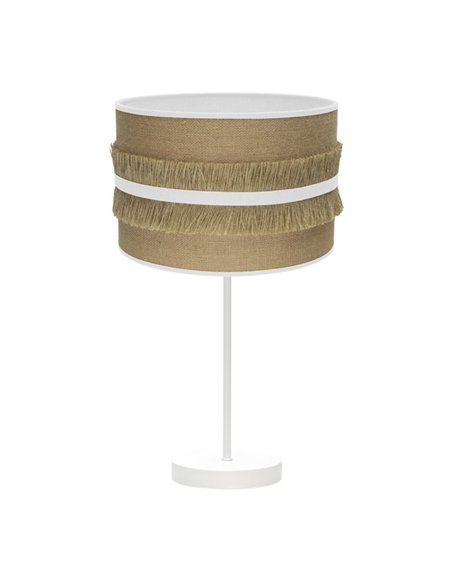 Sobremesa Grande Natalia 1xe27 Blanco/saco-blanco 62x30x30 Cm