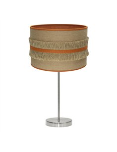 Sobremesa Grand Natalia 1xe27 Niquel/saco-naranja 62x30x30 Cm