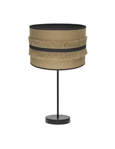 Sobremesa Grande Natalia 1xe27 Negro/saco-negro 62x30x30 Cm