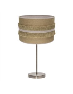 Sobremesa Grande Natalia 1xe27 Cuero/saco-beis 62x30x30 Cm