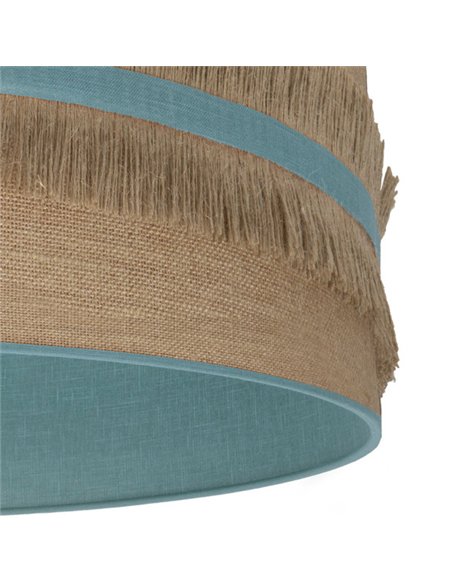 Colgante Natalia 1xe27 Niquel/saco-turquesa Regx30x30 Cm