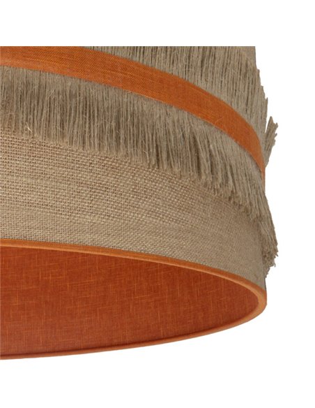 Colgante Natalia 1xe27 Niquel/saco-naranja Regx40x40 Cm