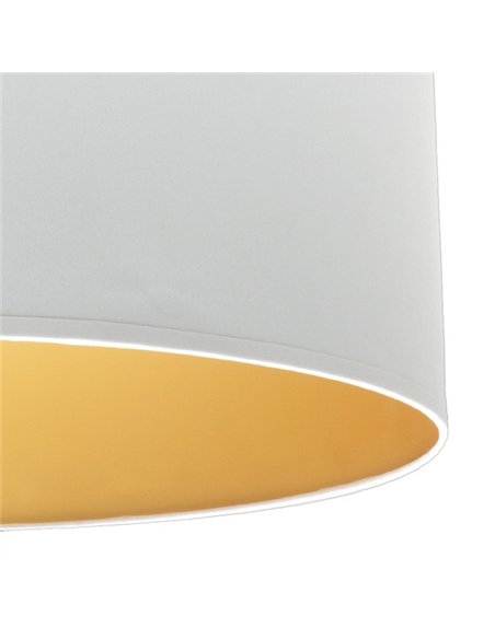 Sobremesa Anuska 1xe14 Blanco/blanco-oro 46x16x16 Cm