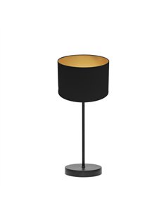 Sobremesa Anuska 1xe14 Negro/negro-oro 46x16x16 Cm