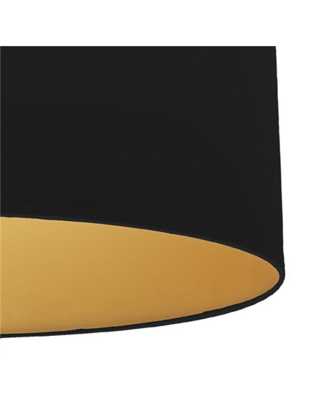 Sobremesa Anuska 1xe14 Negro/negro-oro 46x16x16 Cm