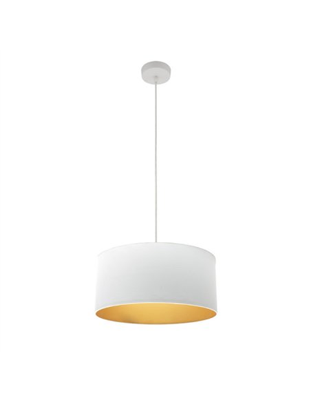 Colgante Anuska 1xe27 Blanco/blanco-oro Regx40x40 Cm