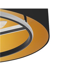 Ventilador Dc Anuska 60w Negro/oro 8 Aspas 6 Veloc. 70d 5100lm 3 Colores Remoto 2