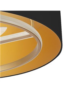 Ventilador Dc Anuska 60w Negro/oro-oro 70d 8 Aspas 6 Veloc. 5100lm 3 Colores Remoto 2