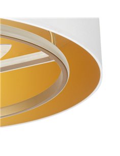 Ventilador Dc Anuska 60w Blanco/oro-oro 70d 8 Aspas 6 Veloc. 5100lm 3 Colores Remoto 2